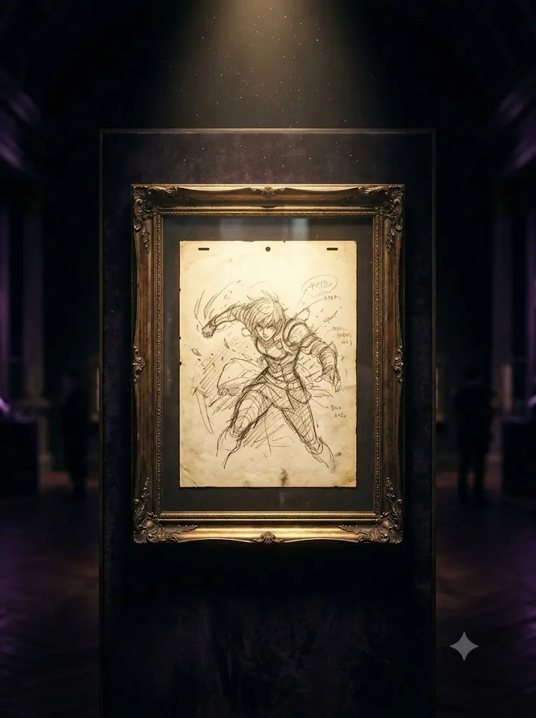 直筆のラフ原画